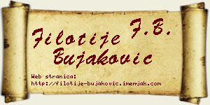 Filotije Bujaković vizit kartica